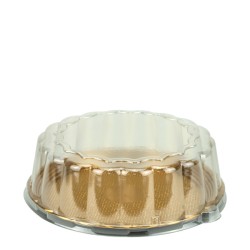 Пластмасова кутия за торта за еднократна употреба ф25xh8см BAKERY-(HC-981894) (232203) - Horecano