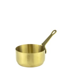 Метална сосиера с дръжка ф5,4xh2,8см 60мл златиста CHARM-(HC-981946) - Horecano