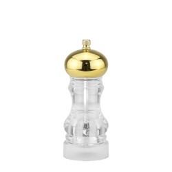Акрилна мелничка със златисто капаче ф5,8xh15,3см CHARM-(HC-981989) - Horecano