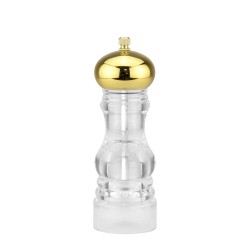 Акрилна мелничка със златисто капаче ф5,8xh17,8см CHARM-(HC-981990) - Horecano