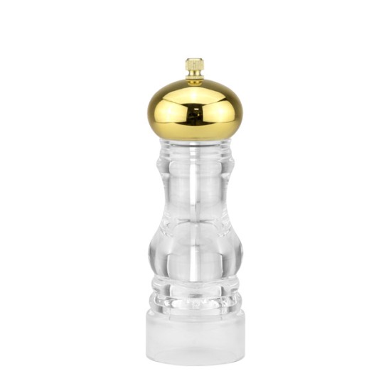 Акрилна мелничка със златисто капаче ф5,8xh17,8см CHARM-(HC-981990) - Horecano