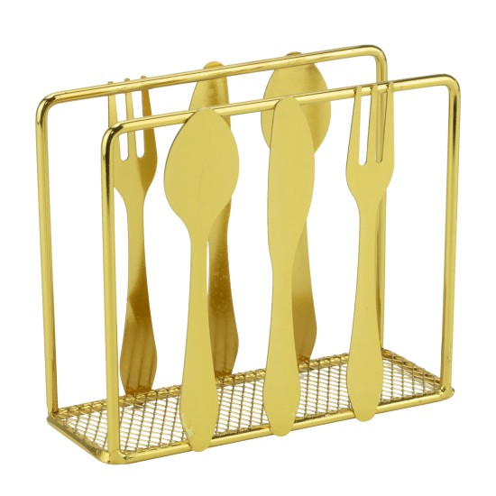 Метален салфетник  златист 11x4,5xh10см GOLD HOME-(HC-981996) (232014) - Horecano