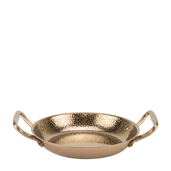 Метална шола с дръжки ф20xh3,5см CHARM ROSE GOLD-(HC-982124) - Horecano