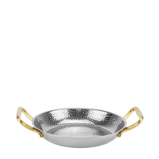 Метална шола с дръжки ф22xh4см WICKED SILVER-(HC-982125) - Horecano