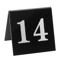 Акрилна табелка за маса №14 черна 7x7см (HC-982164) (253246-14) - Horecano