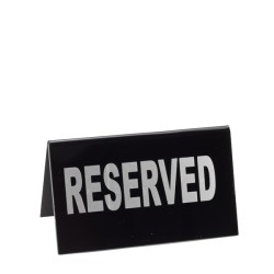 Акрилна табелка RESERVED 10x6см черна (HC-982171) (253247) - Horecano