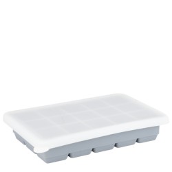 Силиконова форма за кубчета лед с капак 20x13xh3,8см сива (HC-982191)(253391-2) - Horecano