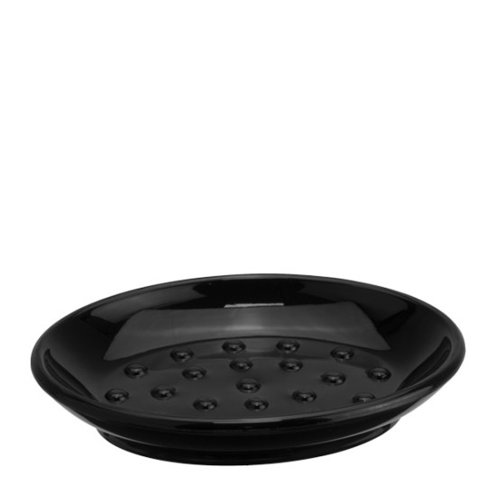 Поставка за сапун овална 10,5x8,5xh2см черна (HC-982247)(253419-1) - Horecano
