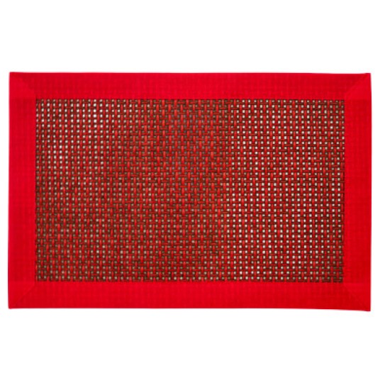 Подложка за сервиране, текстил с кант 30x45см. червена CN-(5510-3) - Horecano