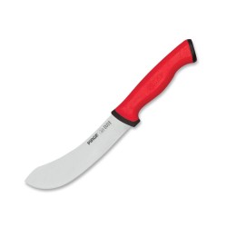 Нож за махане на кожа / дране от неръждаема стомана 15см червен PIRGE-DUO-(34069)