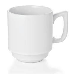 Порцеланова чаша MUG 250мл, ф8см, h9см, стакабъл - WAS