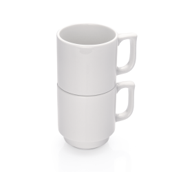 Порцеланова чаша MUG 250мл, ф8см, h9см, стакабъл - WAS