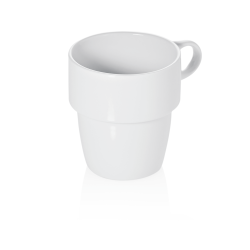 Порцеланова чаша MUG, конус, 250мл, ф8см, h9см, стакабъл - WAS