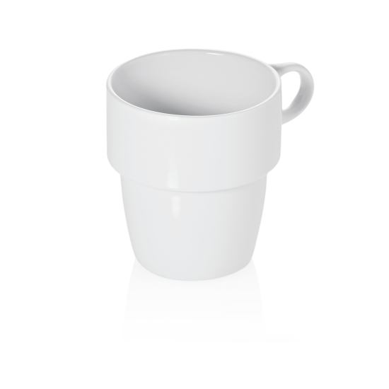 Порцеланова чаша MUG, конус, 250мл, ф8см, h9см, стакабъл - WAS