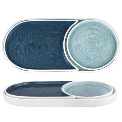 Комплект от 3 порцеланови чинии HELLA-BLUE-(HC-56566) - Horecano