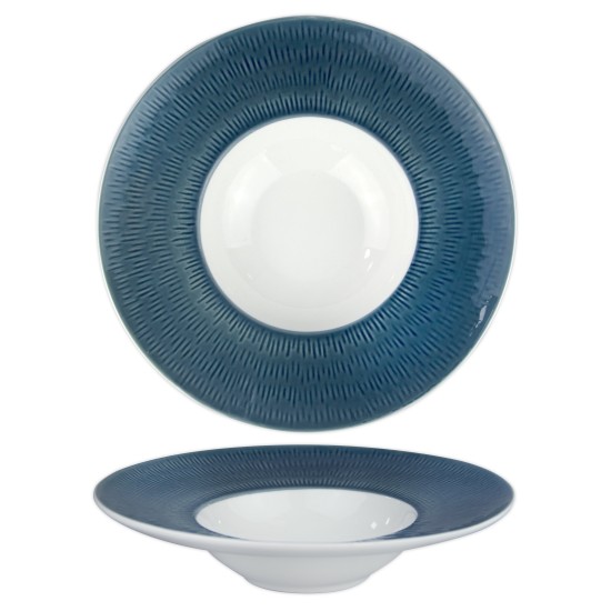Порцеланова чиния за паста 24см HELLA-STEEL BLUE-(HC-56567) - Horecano