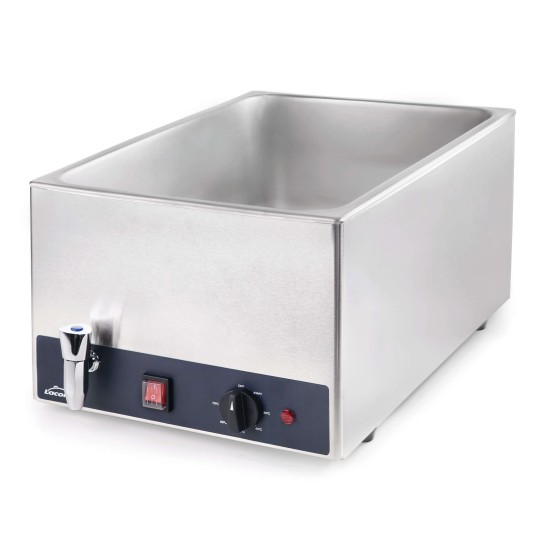 Електрическо Бен Мари кранче за източване, GN 1/1, h150мм, 230V, 50Hz, 1300W, 85°C, 24л, 61,5x39x30см, 8,5кг – Lacor
