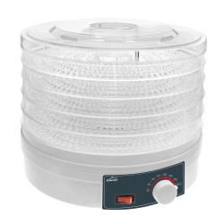 Електрически дехидрататор за храна, 220-240V, 50/60Hz, 250W, 70°C (max), 5 тави, ф32x27см, 2,45кг, WHITE – Lacor