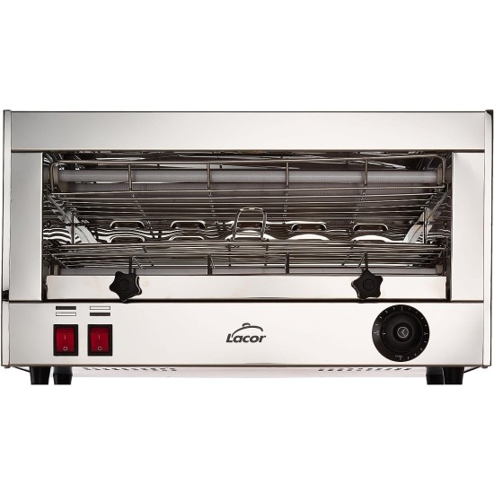 Електрически хоризонтален тостер, 220-240V, 50/60Hz, 2400W, 6 лампи, 50x25x28см, 7,1кг – Lacor