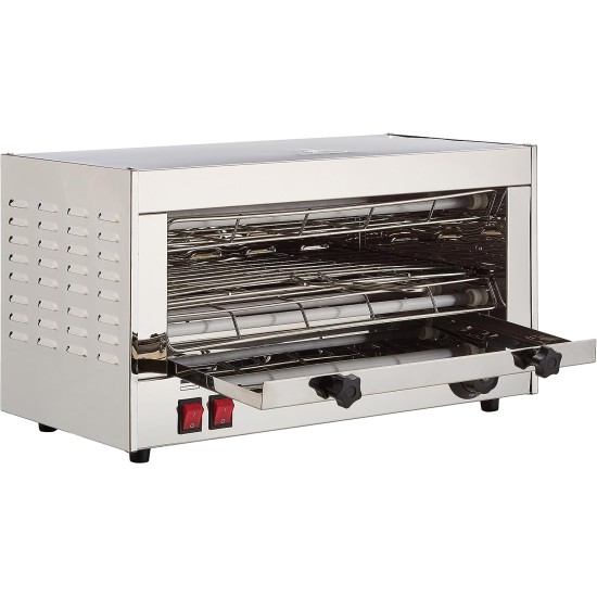 Електрически хоризонтален тостер, 220-240V, 50/60Hz, 2400W, 6 лампи, 50x25x28см, 7,1кг – Lacor