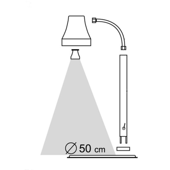 Отопляема лампа за бюфет с 1 инфрачервена крушка, инокс 18/10, 220-240V, 50/60Hz, 275W, 31x23x79см, 6кг – Lacor