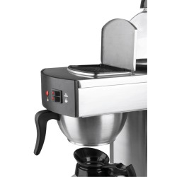 Електрическа кафемашина с 2 стъклени кани, 220-240V, 50/60Hz, 2100W, 1,8л, 2x80W (80°C +/-4), 20x36x41см, 5,82кг, GOTEO – Lacor
