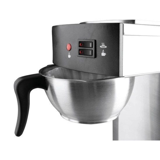 Електрическа кафемашина с 2 стъклени кани, 220-240V, 50/60Hz, 2100W, 1,8л, 2x80W (80°C +/-4), 20x36x41см, 5,82кг, GOTEO – Lacor
