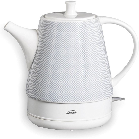 Електрическа керамична кана, 220-240V, 50/60Hz, 1200W, 1л, 23x16,5x23см, 1,4кг, GALA GREY – Lacor