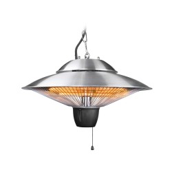 Алуминиева електрическа лампа / нагревател за отопление, висяща, 220-240V, 50/60Hz, 1500W IP24, ф42,5x25см, 2,4кг - Lacor