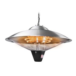 Алуминиева електрическа лампа / нагревател за отопление, висяща, 220-240V, 50/60Hz, 900/1200/2100W, IP24, ф58,5x35см, 2,75кг - Lacor.