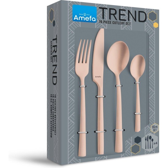 Комплект прибори за хранене от 16 елемента Manille Copper - Amefa