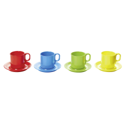 Меламинова чаша MUG, 250мл, ф7,7см, h7,8см, жълта, стакабъл, Melamine - WAS