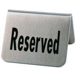 Комплект от 2 иноксови информационни табели, 5,5х5xh3,5см, RESERVED, стакабъл – APS