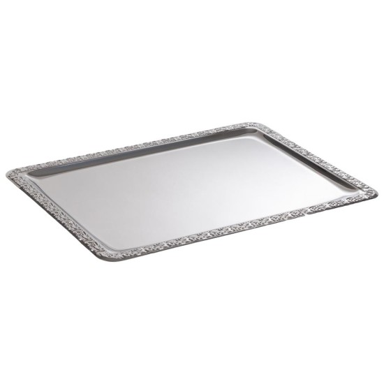 Иноксово плато, 50х36xh1см, с декорация, стакабъл, SCHÖNER ESSEN – APS