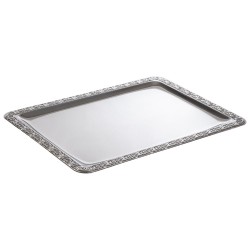 Иноксово плато, 42х31xh1см, с декорация, стакабъл, SCHÖNER ESSEN – APS