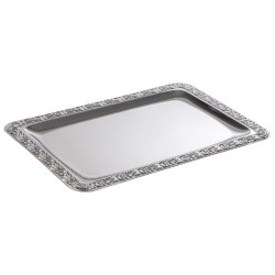 Иноксово плато, 35х24xh1см, с декорация, стакабъл, SCHÖNER ESSEN – APS