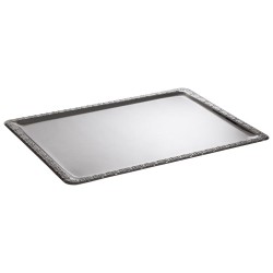 Иноксово плато, 63,5х44,5xh1см, с декорация, стакабъл, SCHÖNER ESSEN – APS