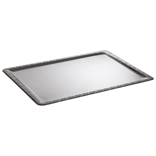 Иноксово плато, 63,5х44,5xh1см, с декорация, стакабъл, SCHÖNER ESSEN – APS