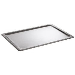 Иноксово плато, 60х40xh1см, с декорация, стакабъл, SCHÖNER ESSEN – APS