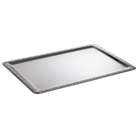 Иноксово плато, 60х40xh1см, с декорация, стакабъл, SCHÖNER ESSEN – APS
