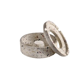 Пепелник, бетон, кръгъл, ф10,5см, h5см, стакабъл, TERRAZZO – APS