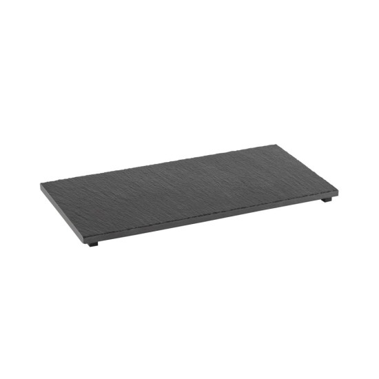 Каменно плато за сервиране с неплъзгащи се крачета, GN 1/3, 32,5x17,6см, правоъгълно, черно, стакабъл, VALO – APS