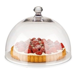Пластмасов капак, кръгъл, ф30см, h22см, прозрачен, стакабъл, DOME – APS
