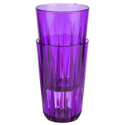 Чаша, тритан, ф8см, h12,5см, 300мл, лилава, стакабъл, „CRYSTAL“ - APS