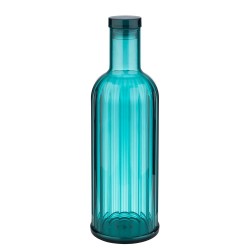 Бутилка с тапа, силикон/пластмаса, ф9см, h28,5см, 1л, синя, STRIPES – APS