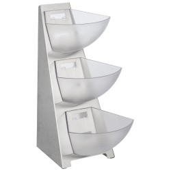Диспенсър на 3 нива, инокс/SAN, 19,5x28xh41см, 3х1л, MULTI RACK - APS