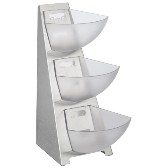 Диспенсър на 3 нива, инокс/SAN, 19,5x28xh41см, 3х1л, MULTI RACK - APS