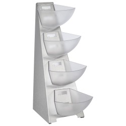 Диспенсър на 4 нива, инокс/SAN, 19,5x33xh53см, 4х1л, MULTI RACK - APS