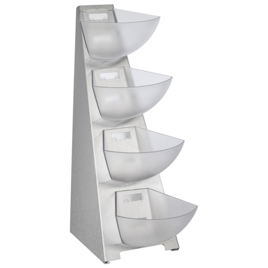 Диспенсър на 4 нива, инокс/SAN, 19,5x33xh53см, 4х1л, MULTI RACK - APS