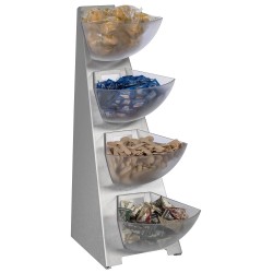 Диспенсър на 4 нива, инокс/SAN, 19,5x33xh53см, 4х1л, MULTI RACK - APS